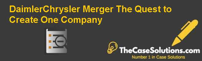 daimler chrysler merger case study answers